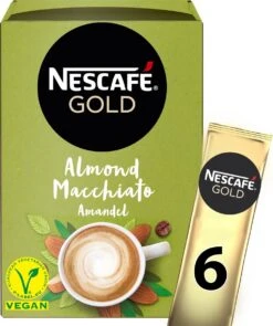 Nescafé Gold Almond Macchiato Oploskoffie - 6 Doosjes à 6 Zakjes 12 Nescafé Gold Almond Macchiato Oploskoffie - 6 Doosjes à 6 Zakjes -Koffie Apparatuur 1005x1200 1