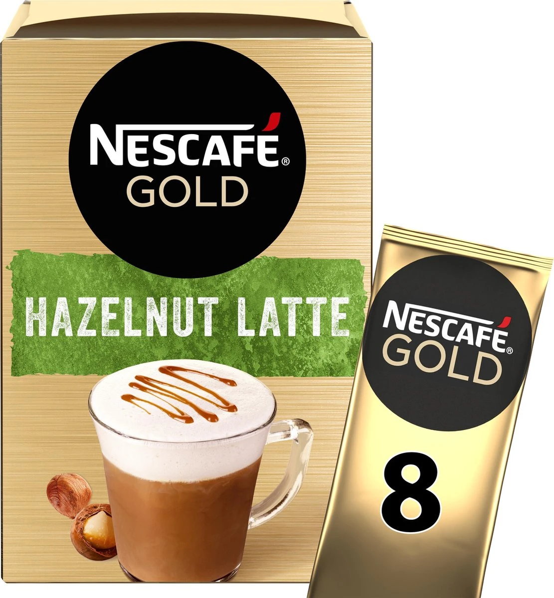 Nescafé Gold Hazelnoot Latte Oploskoffie - 6 Doosjes à 8 Zakjes 5 Nescafé Gold Hazelnoot Latte Oploskoffie - 6 Doosjes à 8 Zakjes - Afbeelding 3