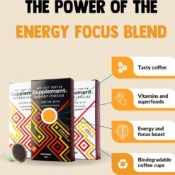 Cupplement Energy/Focus Blend Dark Roast Espresso - 10 Nespresso Koffiecups - Koffie Met Vitamines, Extra Cafeïne En Superfoods - Duurzame Biologische Afbreekbare Koffie Capsules -Koffie Apparatuur 1198x1200 7