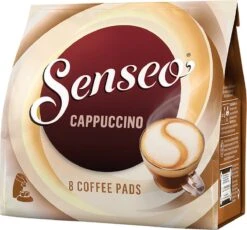 Senseo Cappuccino Koffiepads - 2/9 Intensiteit - 10 X 8 Pads -Koffie Apparatuur 1200x1116