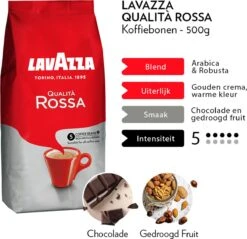 Lavazza Qualita Rossa Koffiebonen - 500g -Koffie Apparatuur 1200x1162 1