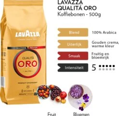 Lavazza Qualita Oro Koffiebonen - 500 Gram X4 -Koffie Apparatuur 1200x1170 2