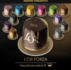 L'OR Espresso Forza Koffiecups - Intensiteit 9/12 - 10 X 10 Capsules -Koffie Apparatuur 1200x1173 1