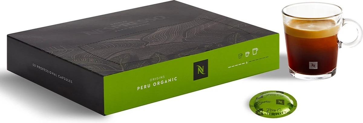 Nespresso Pro Peru Organic Koffie Capsules - 50 Stuks - Voordeelverpakking Voor Professioneel Gebruik 2 Nespresso Pro Peru Organic Koffie Capsules - 50 Stuks - Voordeelverpakking Voor Professioneel Gebruik