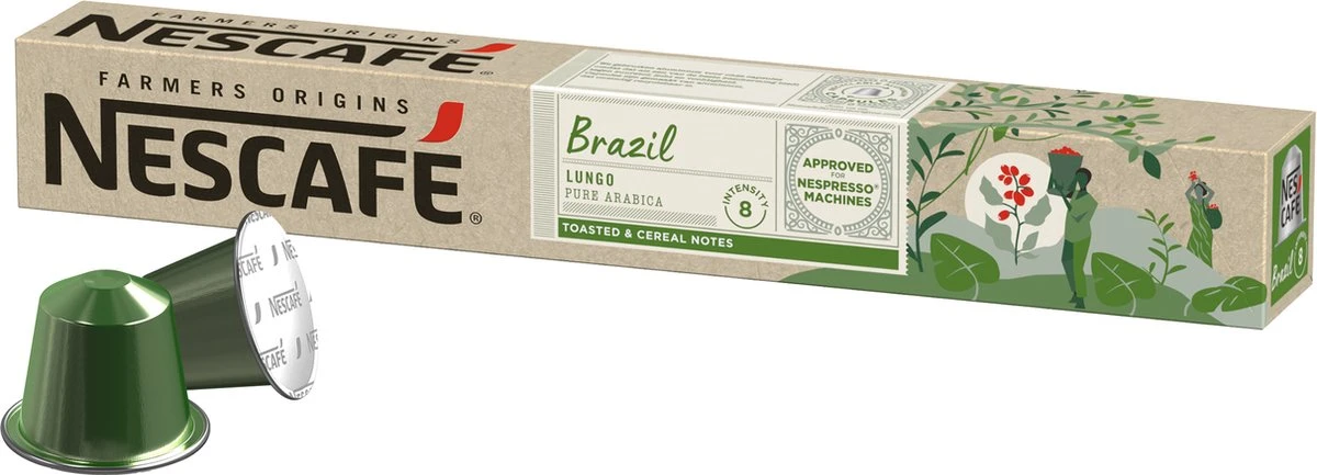 Nescafé Farmers Origins Brazil Lungo Capsules - 120 Koffiecups 4 Nescafé Farmers Origins Brazil Lungo Capsules - 120 Koffiecups - Afbeelding 2