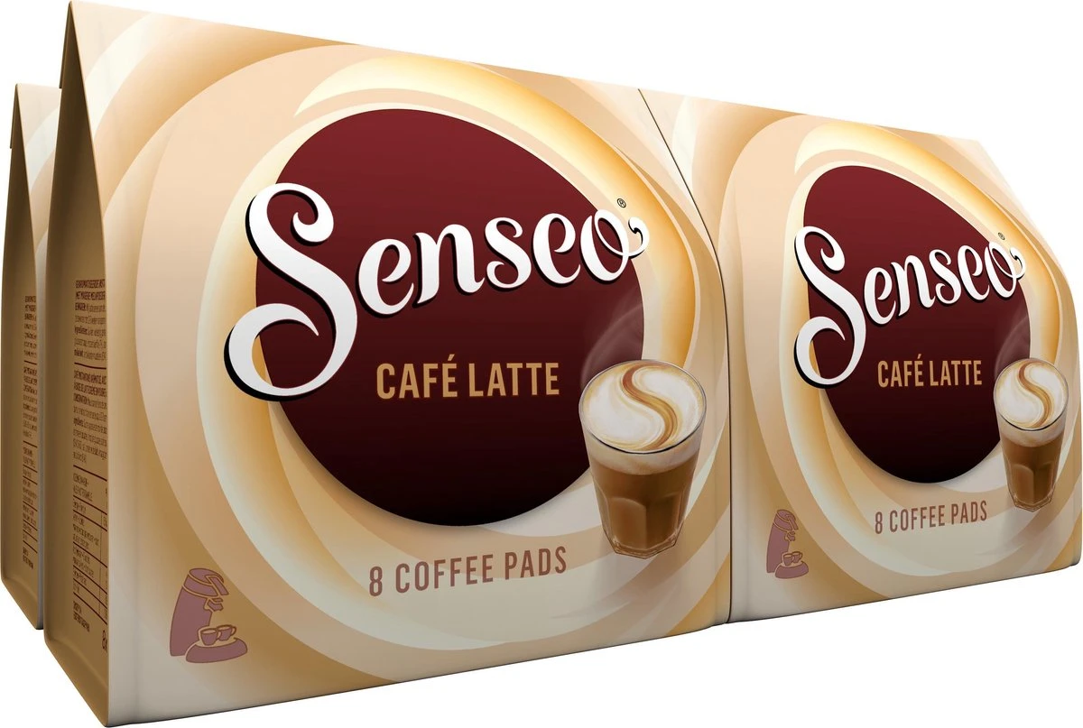 Senseo Café Latte Koffiepads - 2/9 Intensiteit - 4 X 8 Pads 3 Senseo Café Latte Koffiepads - 2/9 Intensiteit - 4 X 8 Pads