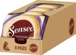 Senseo Cappuccino Choco Koffiepads - 2/9 Intensiteit - 4 X 8 Pads -Koffie Apparatuur 1200x863