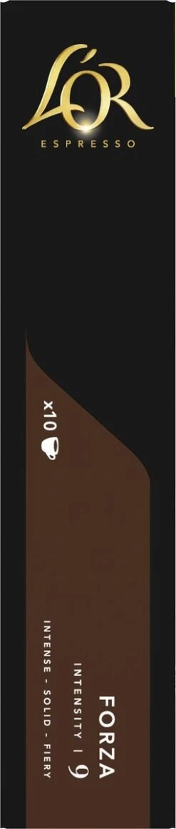 L'OR Espresso Forza Koffiecups - Intensiteit 9/12 - 10 X 10 Capsules -Koffie Apparatuur 255x1200 3
