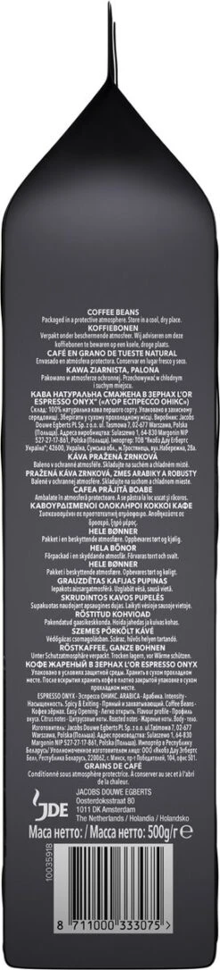 L'OR Espresso Onyx Koffiebonen (12) - 4 X 500 Gram -Koffie Apparatuur 273x1200 1