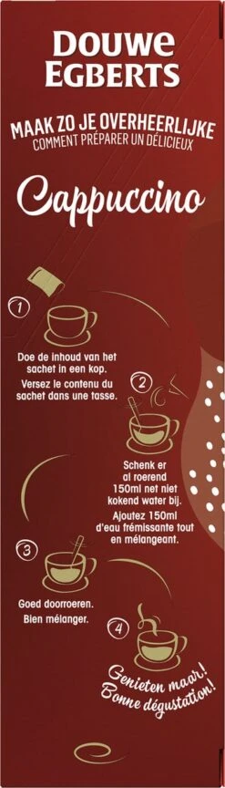 Douwe Egberts Verwenkoffie Cappuccino Oploskoffie - 5 X 10 Zakjes -Koffie Apparatuur 343x1200