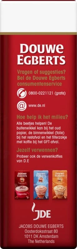 Douwe Egberts Aroma Rood Filterkoffie - 24 X 250 Gram -Koffie Apparatuur 373x1200 1