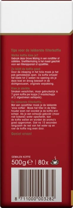 Douwe Egberts Aroma Rood Grove Maling Filterkoffie - 6 X 500 Gram -Koffie Apparatuur 421x1200 1