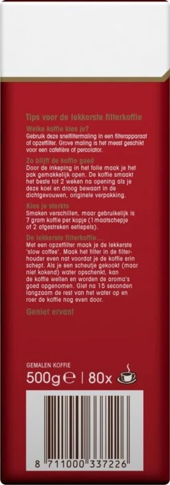 Douwe Egberts Aroma Rood Donker Filterkoffie - 6 X 500 Gram -Koffie Apparatuur 421x1200 5