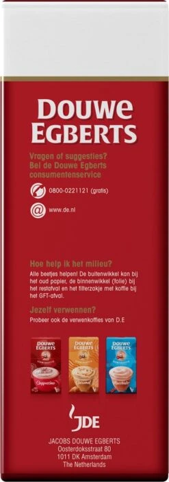Douwe Egberts Aroma Rood Filterkoffie - Dubbelpak 6 X 1000 Gram -Koffie Apparatuur 423x1200 1