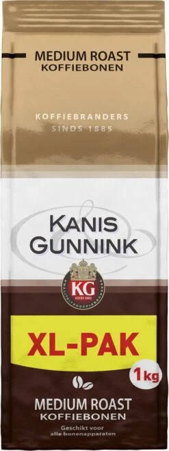 Kanis & Gunnink Medium Roast Koffiebonen - 4 X 1000 Gram - Voordeelverpakking -Koffie Apparatuur 451x1200