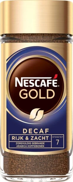 Nescafé Gold Decafé Oploskoffie - 6 Potten à 100 Gram -Koffie Apparatuur 484x1200 1
