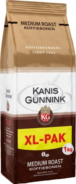 Kanis & Gunnink Medium Roast Koffiebonen - 4 X 1000 Gram - Voordeelverpakking -Koffie Apparatuur 497x1200