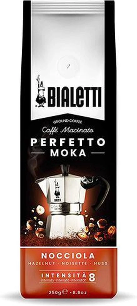 Bialetti Perfetto Moka Gemalen Koffie Proefpakket - 4 X 250 Gram - Classico, Intenso, Delicato En Nocciola 4 Bialetti Perfetto Moka Gemalen Koffie Proefpakket - 4 X 250 Gram - Classico, Intenso, Delicato En Nocciola - Afbeelding 2