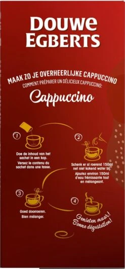 Douwe Egberts Verwenkoffie Cappuccino Oploskoffie - 5 X 10 Zakjes -Koffie Apparatuur 559x1200