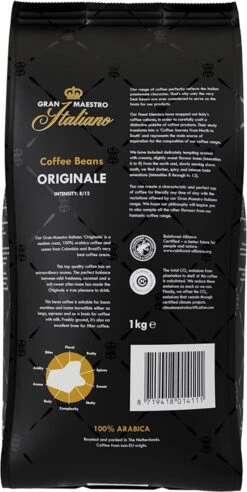 Gran Maestro Italiano - Orginale - Koffiebonen - Bonen Voor Espresso En Lungo - Arabica – 4 X 1kg -Koffie Apparatuur 602x1200 2