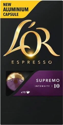 L'OR Espresso Supremo Koffiecups - Intensiteit 10/12 - 10 X 10 Capsules 23 L'OR Espresso Supremo Koffiecups - Intensiteit 10/12 - 10 X 10 Capsules -Koffie Apparatuur 606x1200 1