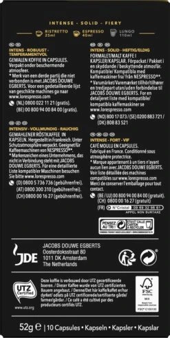 L'OR Espresso Forza Koffiecups - Intensiteit 9/12 - 10 X 10 Capsules -Koffie Apparatuur 606x1200 2