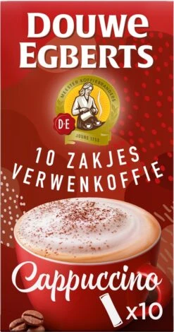 Douwe Egberts Verwenkoffie Cappuccino Oploskoffie - 5 X 10 Zakjes -Koffie Apparatuur 630x1200 1