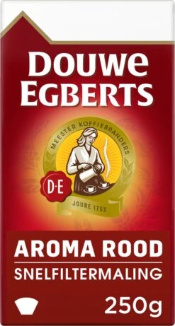 Douwe Egberts Aroma Rood Filterkoffie - 24 X 250 Gram -Koffie Apparatuur 643x1200 2