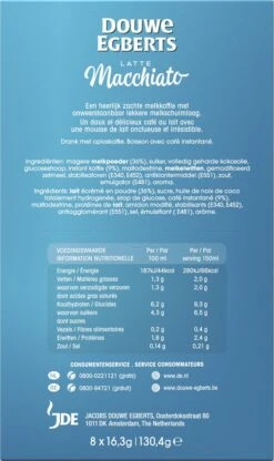 Douwe Egberts Verwenkoffie Latte Macchiato Oploskoffie - 5 X 8 Zakjes -Koffie Apparatuur 713x1200 2