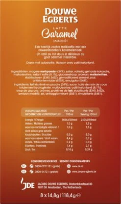 Douwe Egberts Verwenkoffie Latte Caramel Oploskoffie - 5 X 8 Zakjes 13 Douwe Egberts Verwenkoffie Latte Caramel Oploskoffie - 5 X 8 Zakjes -Koffie Apparatuur 713x1200 6