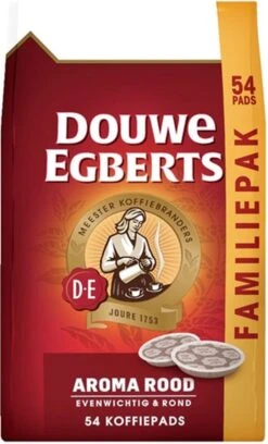Douwe Egberts Aroma Rood Koffiepads - 4 X 54 Pads -Koffie Apparatuur 726x1200
