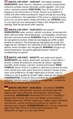 Fitcy | Koffiesiroop | Hazelnoot | Barista Syrup | Zero | Vegan | Vetvrij | Suikervrij | Keto-vriendelijk | Koffie | Siroop | MET DOSEERPOMP | 1L -Koffie Apparatuur 739x1200