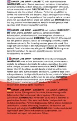 Fitcy | Koffiesiroop | Amaretto | Barista Syrup | Zero | Vegan | Vetvrij | Suikervrij | Keto-vriendelijk | Koffie | Siroop | MET DOSEERPOMP | 1L -Koffie Apparatuur 770x1200 3