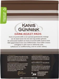 Kanis & Gunnink Dark Roast Koffiepads - 10 X 36 Pads -Koffie Apparatuur 894x1200