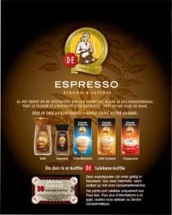 Douwe Egberts Espresso Sticks Oploskoffie - 6 X 25 Zakjes -Koffie Apparatuur 958x1200