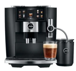 JURA J8 Twin Diamond Black (EA) Met €78 Gratis Koffie En Glazen Melkhouder En 2+1 Jaar Extra Garantie -Koffie Apparatuur Jura J8 Twin Diamond Black cool control