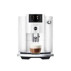 JURA E6 Piano White (EC) Met €54 Gratis Koffie én 2+1 Jaar Extra Garantie