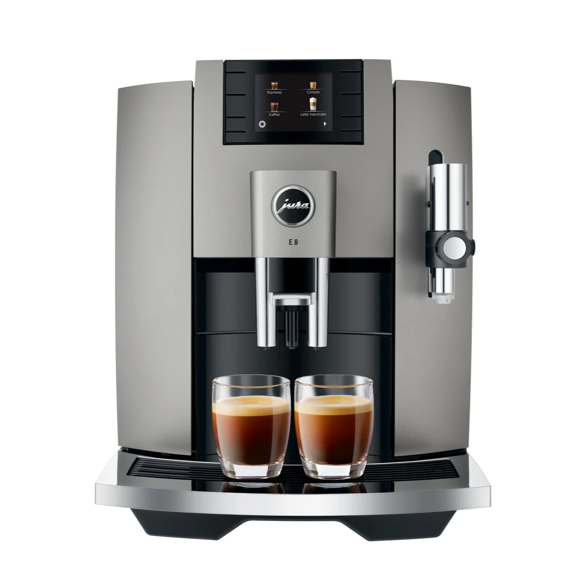 JURA E8 Dark Inox (EB) Met €49 Gratis Koffie